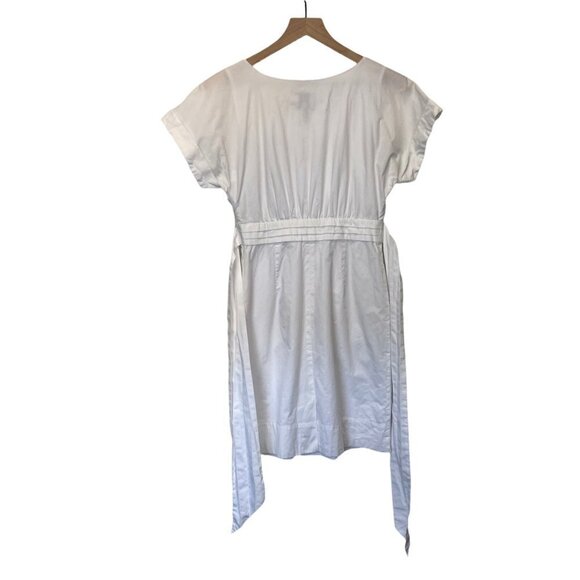 HD Paris White Belted Sash Dress Ladies Size 2 US, 6UK, 34EU Spring Summer - Picture 5 of 11